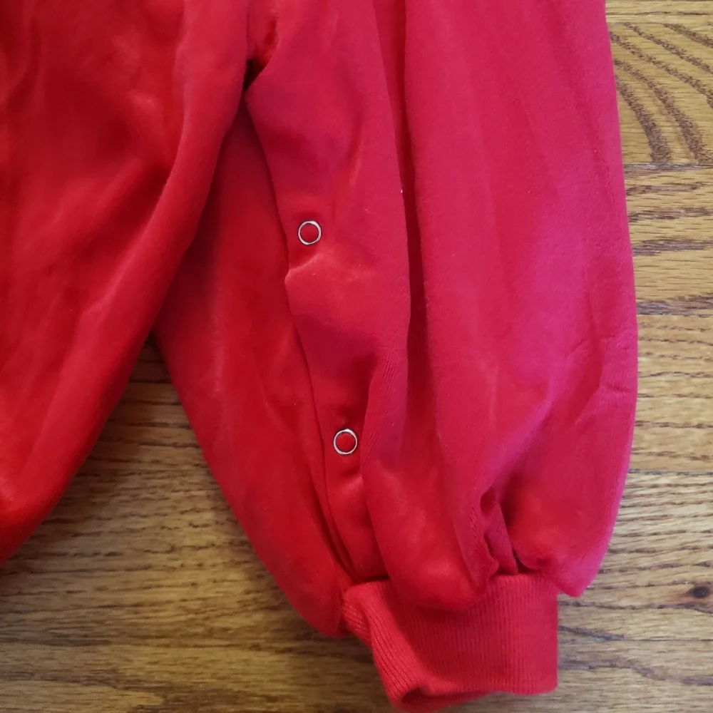 Vintage Lightning Bug Red Holiday Velour Outfit
